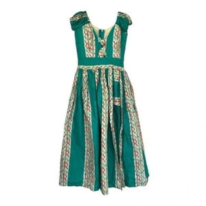 African Tribal themed Java dress custom made colorful size Med/Large Preloved